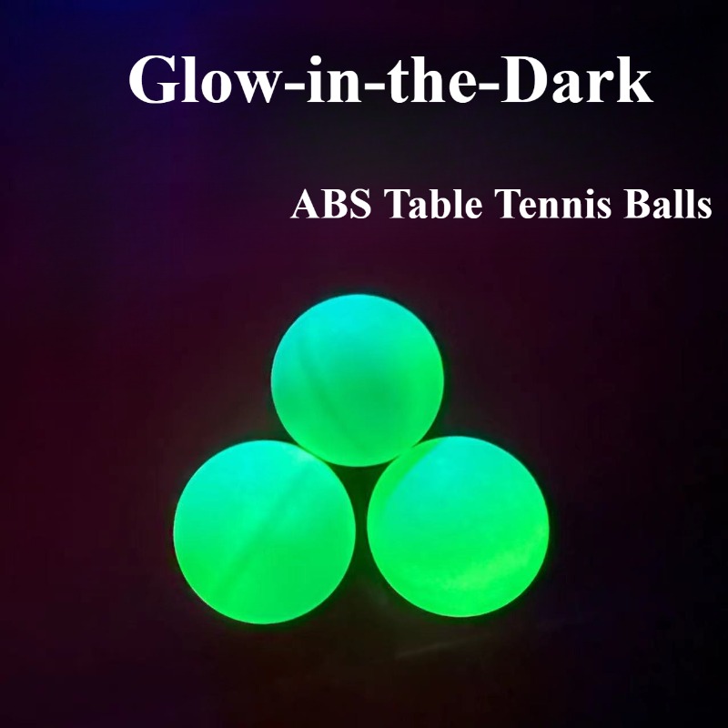 Table Tennis Video Game - Işıltılı Masa Tenisi Topları Karanlıkta Parlayan