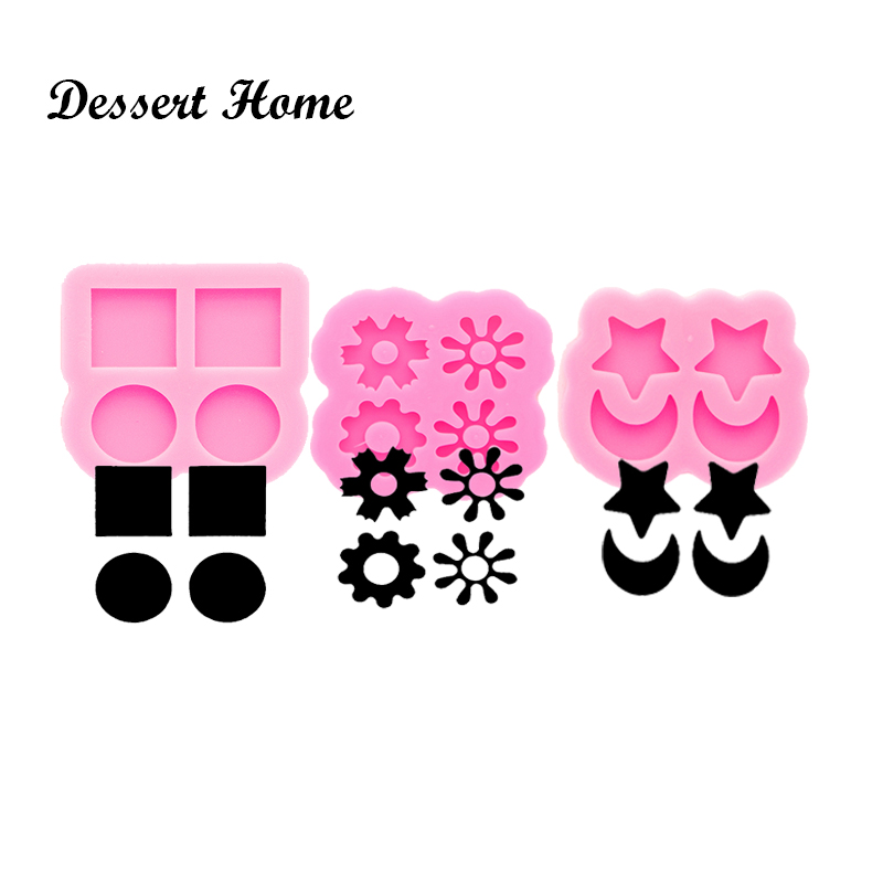 Butterfly Rubber Sheet - DY0898 reçine sanat Mini daire/kare/yıldız/ay/taç/elmas/kelebek/damla şekli