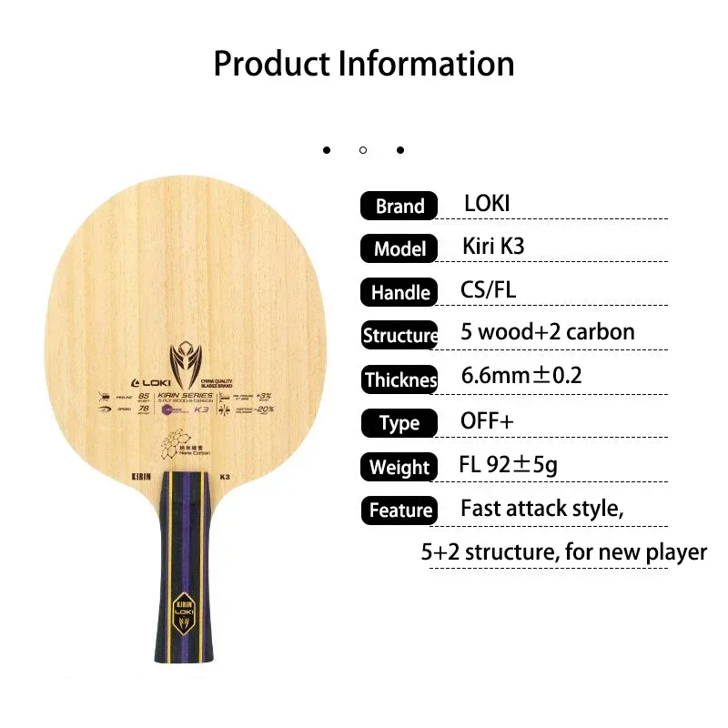 Orijinal LOKI Kirin K3 Masa Te - Table Tennis Ace incelemesi ve fiyatı