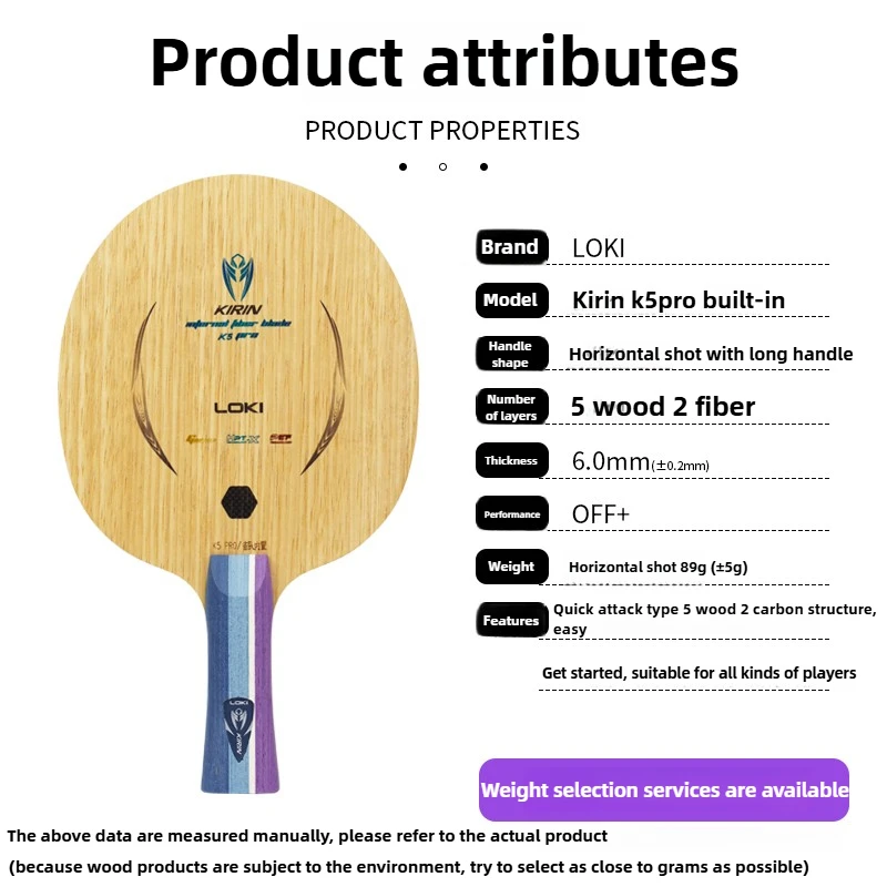 LOKI Kirin K5 PRO 5 Ahşap 2 Da - Table Tennis Movie incelemesi ve fiyatı