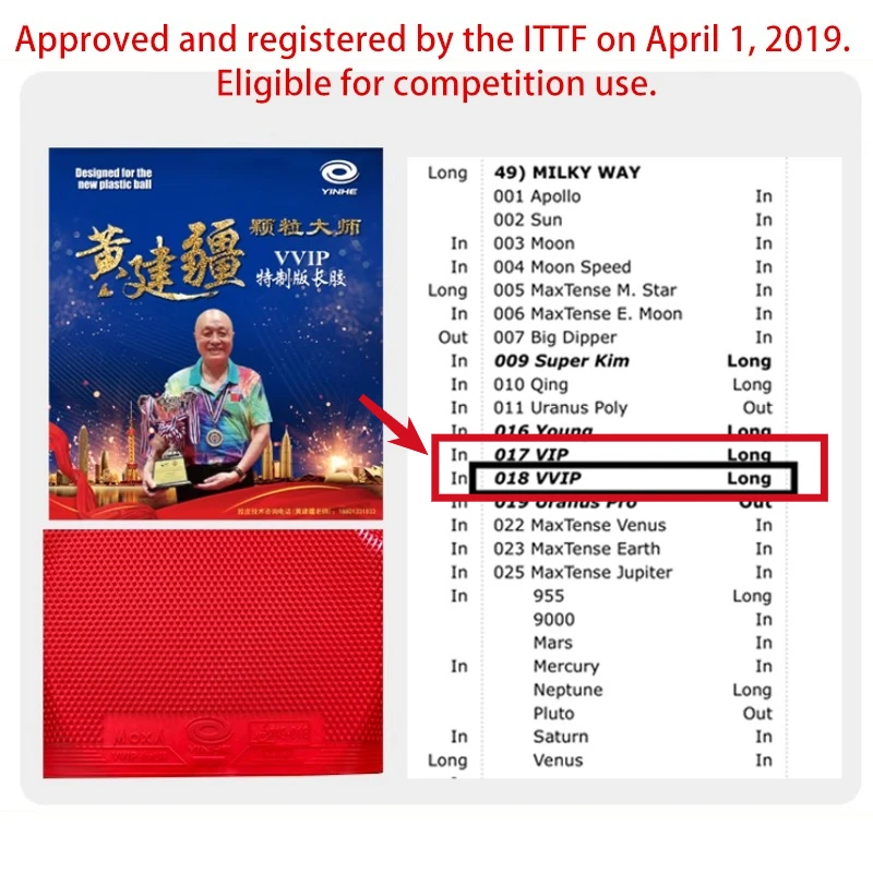 YINHE VVIP Maste Uzun Tırmıklı - Table Tennis Market incelemesi ve fiyatı